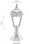 Opviq Lámpara de Pared Exterior Marrón BSU-68185-BKR-K
